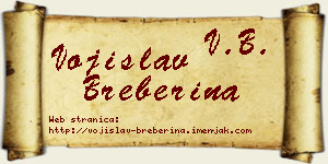 Vojislav Breberina vizit kartica